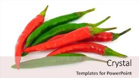 Presentation with chili - Amazing PPT layouts having green and red hot chili backdrop and a lemonade colored foreground