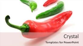  Presentation with white green - Colorful PPT theme enhanced with green and red peppers isolated backdrop and a coral colored foreground