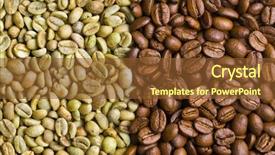  Presentation with green coffee beans - Cool new presentation theme with green and roasted coffee beans backdrop and a  colored foreground