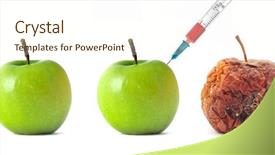  Presentation with element - Presentation theme featuring green and rotten isolated object background and a cream colored foreground