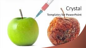  Presentation with element - PPT theme with green and rotten isolated object background and a pink colored foreground