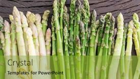  Presentation with asparagus - Beautiful PPT theme featuring green-and-white-types backdrop and a gold colored foreground