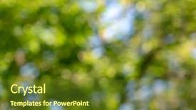  Presentation with green circles - Slide deck consisting of green and yellow bokeh circle background and a tawny brown colored foreground