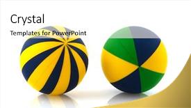  Presentation with yellow green - Beautiful PPT theme featuring green and yellow juggle balls backdrop and a white colored foreground