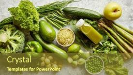  Presentation with antioxidant - Beautiful presentation theme featuring green-antioxidant-organic-vegetables-fruits backdrop and a tawny brown colored foreground
