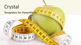  Presentation with green apple - PPT layouts featuring mother and her children sit on wooden bench under olive tree background and a soft green colored foreground