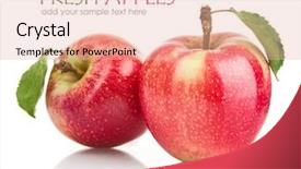  Presentation with guava fruits fresh green fruit - Colorful slides enhanced with green apple fruits with leaf backdrop and a lemonade colored foreground