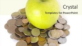  Presentation with green apple - Beautiful slides featuring green apple on the heap backdrop and a yellow colored foreground