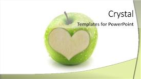  Presentation with green apple - Audience pleasing presentation consisting of green apple with heart isolated backdrop and a white colored foreground