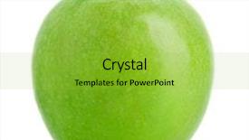  Presentation with green apple - Presentation theme having green apple background and a yellow colored foreground