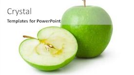  Presentation with green apples - Audience pleasing slide deck consisting of green-apples-isolated-on-white backdrop and a white colored foreground