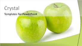  Presentation with green apples - Colorful PPT layouts enhanced with green apples isolated on the white background backdrop and a white colored foreground