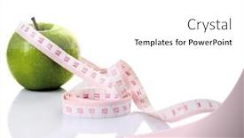  Presentation with green apples - Colorful presentation enhanced with green apples measured the meter backdrop and a white colored foreground