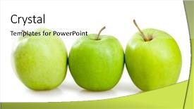  Presentation with green apples - Audience pleasing presentation consisting of green apples backdrop and a white colored foreground