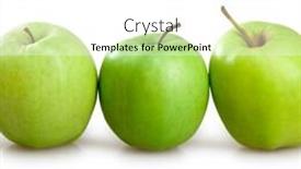  Presentation with green apples - Amazing slide set having green apples backdrop and a white colored foreground
