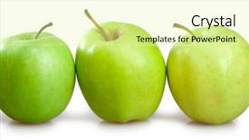  Presentation with green apples - Theme featuring green apples background and a blonde colored foreground