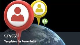  Presentation with green earth - Beautiful presentation featuring green application symbol against earth backdrop and a ocean colored foreground