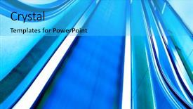  Presentation with green architecture - Slides having green architecture - moving escalator in the metro background and a cyan colored foreground