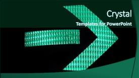  Presentation with green traffic light - Beautiful slide deck featuring green arrow of a traffic backdrop and a ocean colored foreground