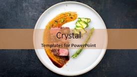  Presentation with hot sauce - Audience pleasing slide deck consisting of green asparagus and sliced zucchini backdrop and a coral colored foreground