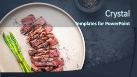  Presentation with green smoke color - Audience pleasing slide deck consisting of green asparagus and smoke backdrop and a tawny brown colored foreground