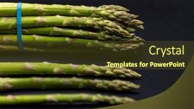  Presentation with asparagus - PPT layouts with green-asparagus-on-black-background background and a tawny brown colored foreground