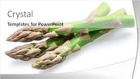  Presentation with asparagus - Slide deck consisting of green-asparagus-spears-isolated background and a white colored foreground