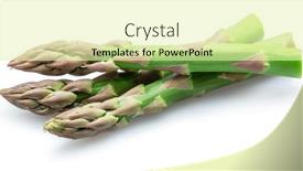  Presentation with asparagus - Presentation theme featuring green-asparagus-spears-isolated background and a soft green colored foreground