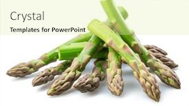 Presentation with white and green generic - Presentation theme having green-asparagus-spears-isolated background and a blonde colored foreground