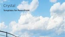  Presentation with avenue - Slides featuring green avenue on blue sky under the sun background and a light blue colored foreground