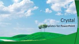  Presentation with portfolio - Cool new presentation theme with green avenue on blue sky find more in my portfolio backdrop and a light blue colored foreground