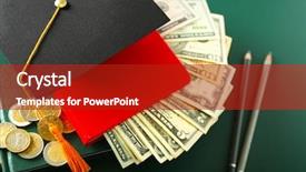  Presentation with school graduation - Amazing PPT layouts having green background pocket money backdrop and a  colored foreground