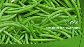  Presentation with green - Slide deck featuring green bean string close up background and a forest green colored foreground