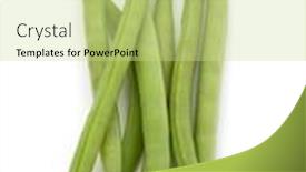  Presentation with white green - Beautiful slide set featuring green-beans-handful-isolated backdrop and a soft green colored foreground