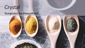  Presentation with spices - PPT theme having green beans in it raw background and a light gray colored foreground