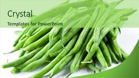  Presentation with white green - Presentation design with green beans isolated background and a mint green colored foreground