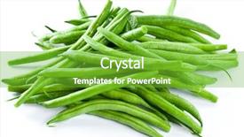  Presentation with white and green - Amazing PPT layouts having green beans isolated backdrop and a shamrock green colored foreground