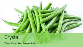  Presentation with white green - Slides with green beans isolated background and a seafoam green colored foreground