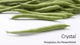  Presentation with french beans - Audience pleasing presentation theme consisting of green beans or french beans backdrop and a  colored foreground