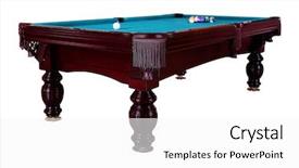  Presentation with billiard - Amazing slide deck having green billiard table backdrop and a  colored foreground