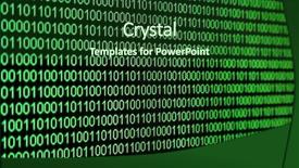  Presentation with abstract numbers - Theme featuring green binary code background and a forest green colored foreground