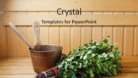  Presentation with bunch - Cool new presentation theme with green birch twigs in sauna backdrop and a lemonade colored foreground