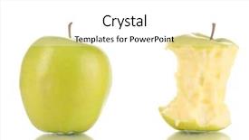  Presentation with green apple - PPT theme featuring still life with compass sextant background and a light gray colored foreground