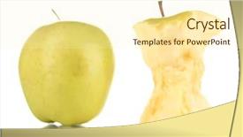  Presentation with fresh water splash green apple isolated white - Slide set having beautiful woman in native american costume with feathers background and a coral colored foreground