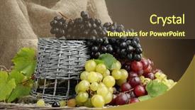  Presentation with sweet - Presentation theme consisting of green black - assortment of ripe sweet grapes background and a tawny brown colored foreground