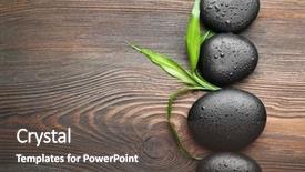  Presentation with stones - Audience pleasing slides consisting of green black - heap of spa hot stones backdrop and a dark gray colored foreground