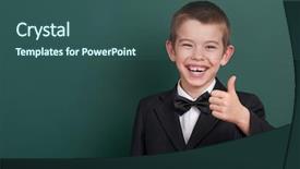  Presentation with green chalkboard - PPT theme with  background and a  colored foreground