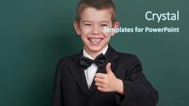  Presentation with green chalkboard - Audience pleasing slide set consisting of  backdrop and a  colored foreground