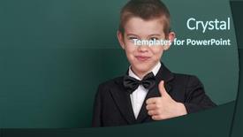  Presentation with green chalkboard - Slide set consisting of  background and a  colored foreground