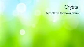  Presentation with sun - Slide set having green blue - fresh wet grass in sun background and a cool aqua colored foreground